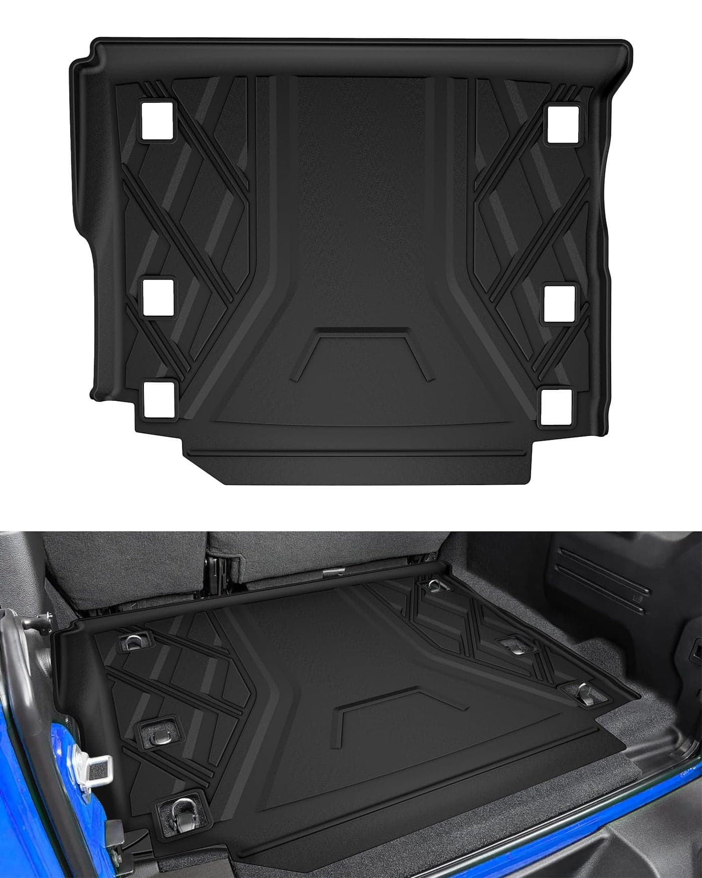 Cargo Mat fit for 20182025 Jeep Wrangler JL 4X4 with OEM Subwoofer AllWeather Guard Trunk Mat Cargo Liners Heavy Duty Waterproof Odorless Durable fit for Wrangler JL 4 Door NOT FIT 4XE OR JK