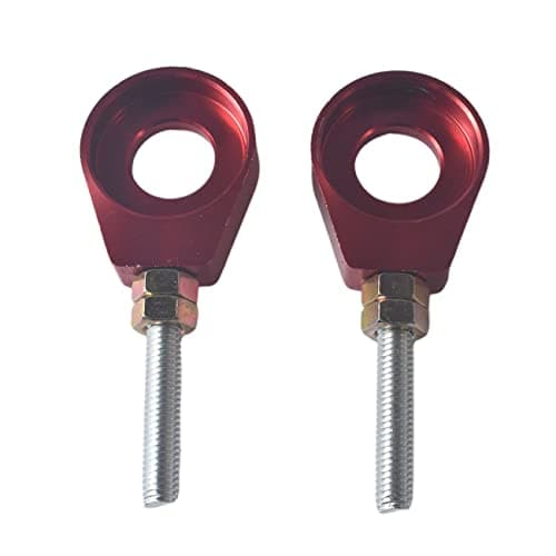 VCUJSUC Red 15mm Chain Tensioner Adjuster For Coleman CT200U Baja Warrior MB165 MB200 Trail Motovox MBX10 MBX11 196cc 65HP Mini Bike CRF50 XR70 CT70 50cc125cc ATV Pit Dirt Bike Motorcycle