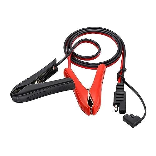 BESULEN 33FT 14AWG Battery Alligator Clips Crocodile Clip to SAE Connector Quick Release Adapter Extension Cable Quick Disconnect Plug Socket with Battery Clamps Compatible with Motorcycles