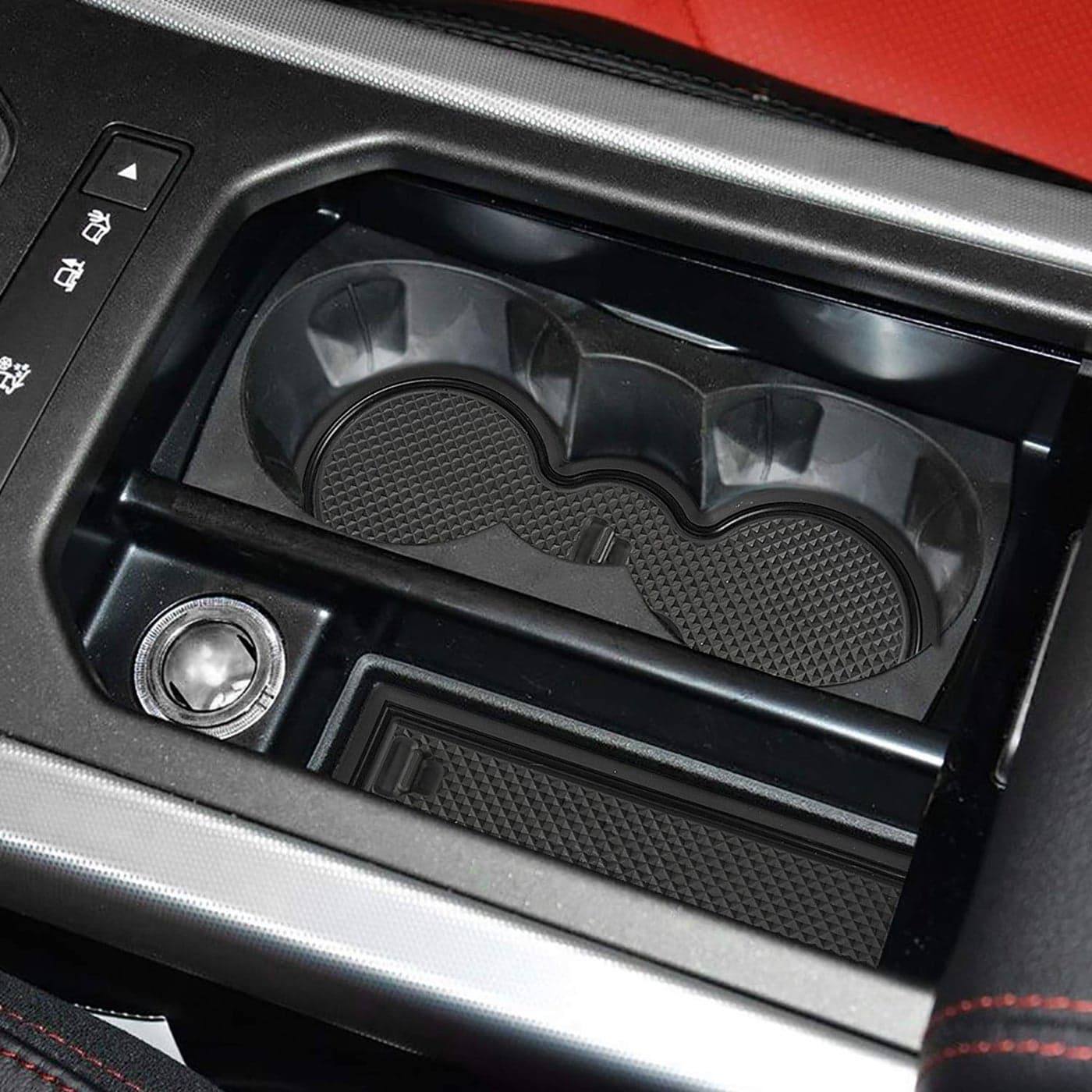 Auovo 8pcs Antidust Mats for Range Rover Evoque Accessories 20122018 Custom Fit Center ConsoleCar Cup Holder InsertsDoor Liners Interior for Land Rover Black