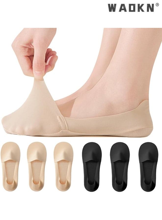6 pcs women Socks , Womens for Flats Loafers Heels, Non Slip Thin Invisible ,Comfortable and breathable, anti slip and odor proof, ultra-thin and invisible , suitable for summer , Skin tone and black .