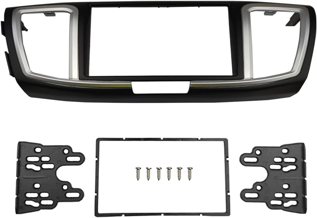 DKMUS Double Din Radio Stereo Dash Installation Mount Trim Kit for Honda Accord 2013-2017