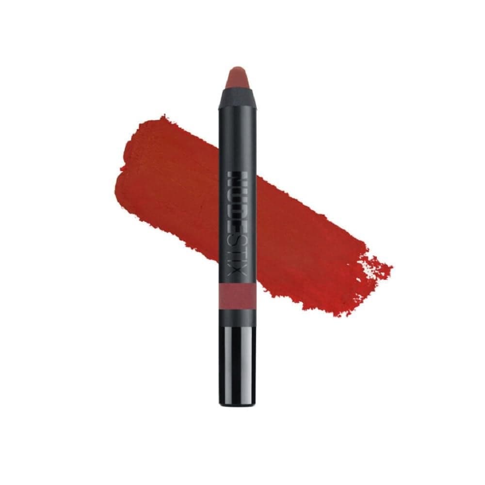 Nudestix Intense Matte Lip Cheek Pencil Lipstick Lip Liner Cheek Blush Tint Multi Use Makeup for Long Lasting Color Smooth Coverage Shade Royal