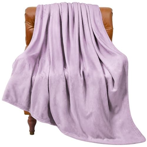 BEDELITE Fleece Blanket Lilac Throw Blankets for Couch & Bed, 300GSM Luxury Plush Cozy Fuzzy Blanket 50" x 60", Super Soft Warm Lightweight Throw Blanket for Travel Camping