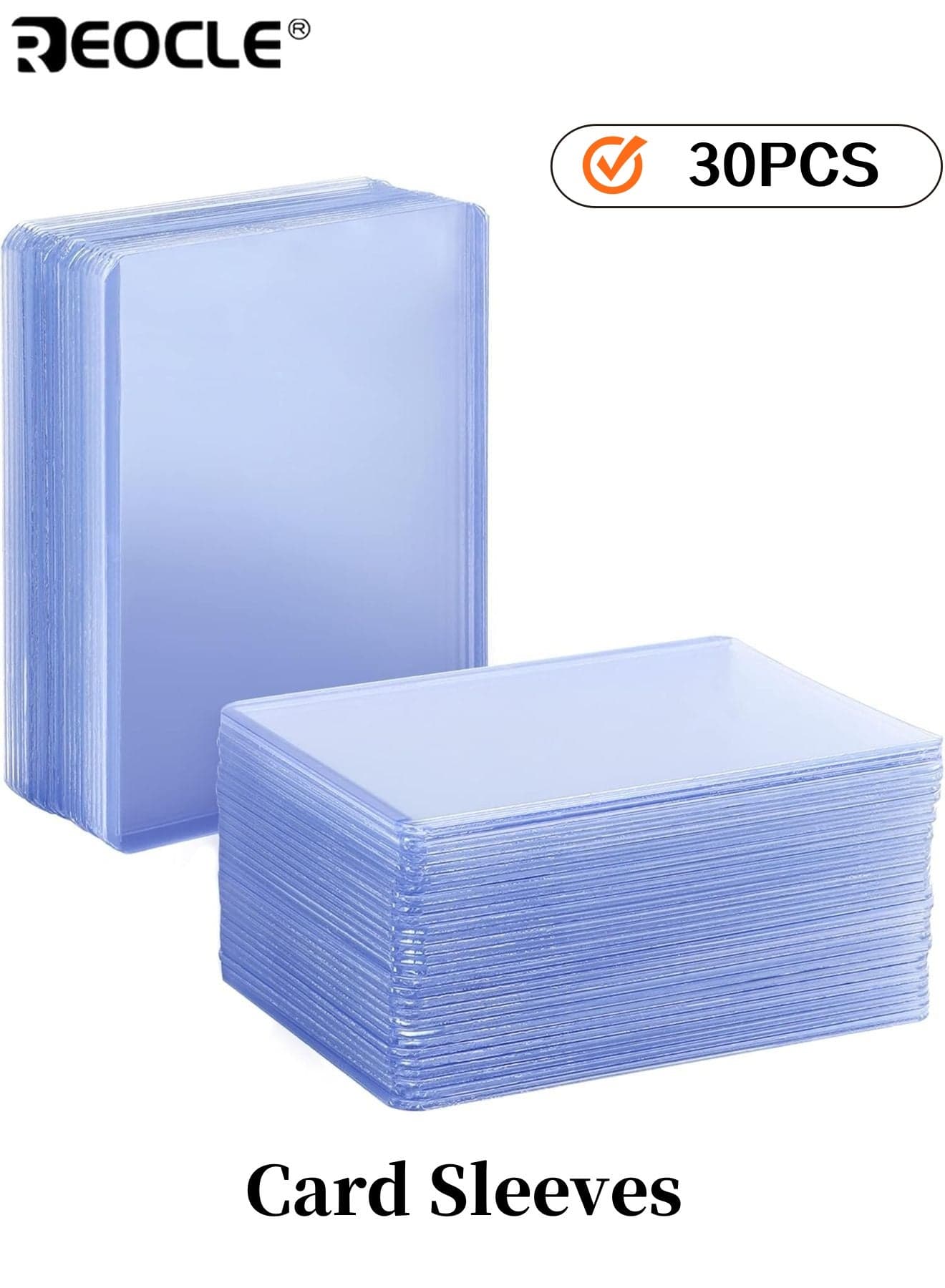 30PCS Card Sleeves Plastic Protective Card Holders for Baseball Cards Sports Cards Trading Cards Game Card Collection Storage for Collectors Players Enthusiasts(3x4 Inch)