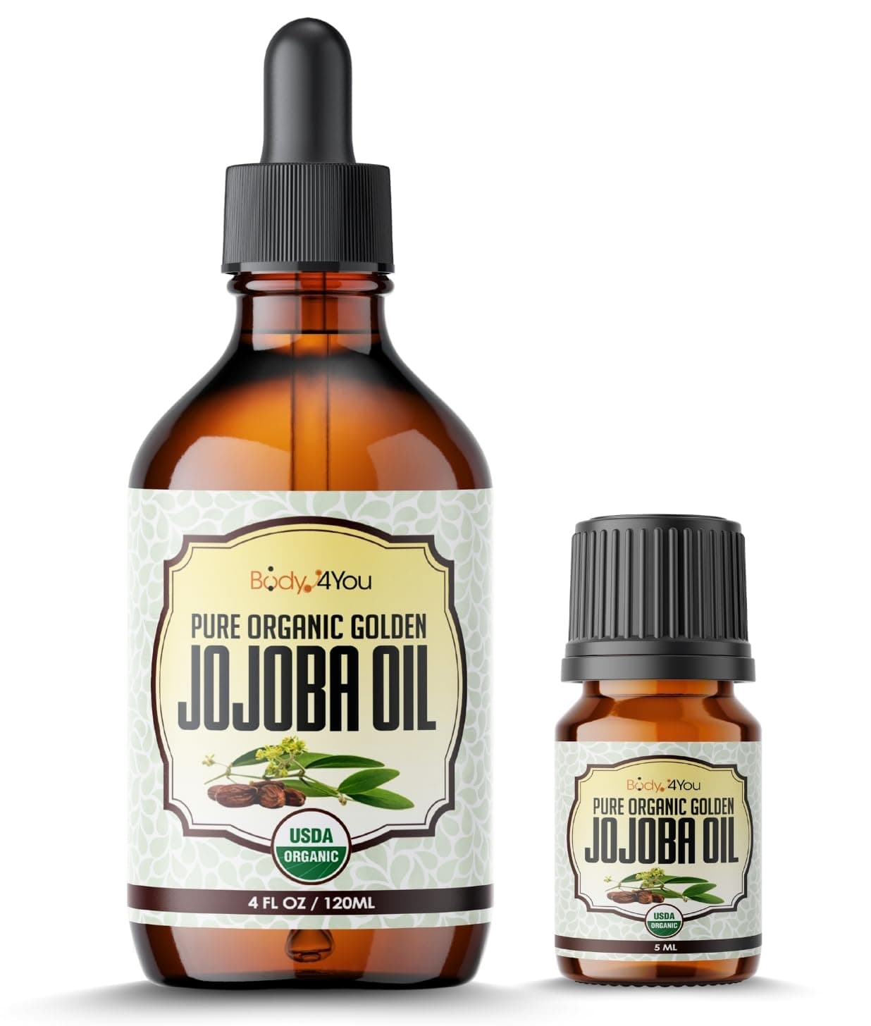 BodyJ4You USDA Organic Jojoba Oil 100 Pure Natural Face Body Hair AntiAging Oil Premium Grade Oil ColdPressed HexaneFree Base Carrier Oil 422 Fl Oz