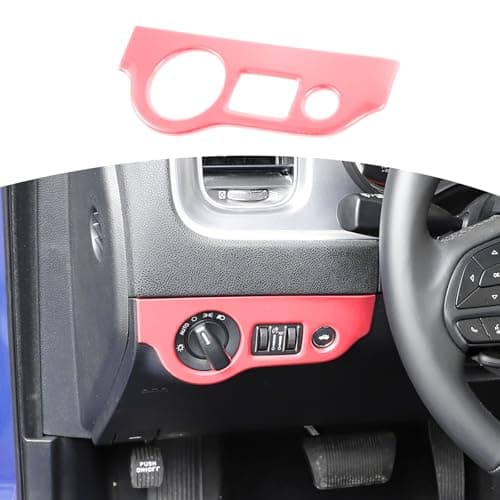 RTTCZ for Challenger Headlight Switch Panel Trim Cover for Dodge Challenger 2015 up for Charger 2010 up Pink Interior Accessories 1pcs