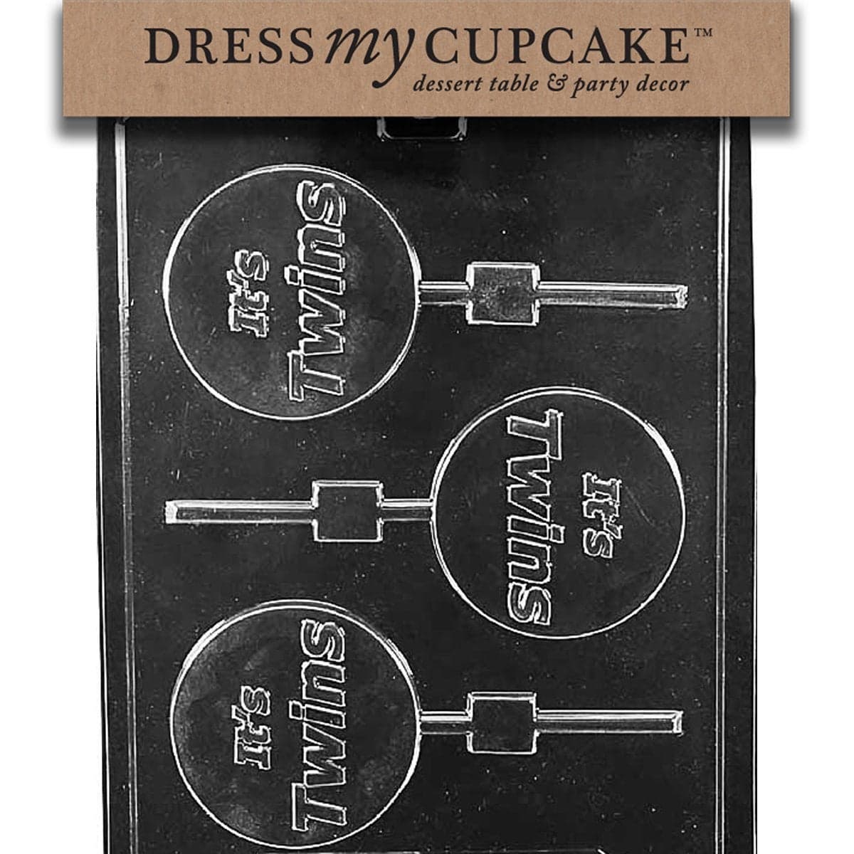 Dress My Cupcake Chocolate Candy Mold Its Twins Lollipop Baby Shower