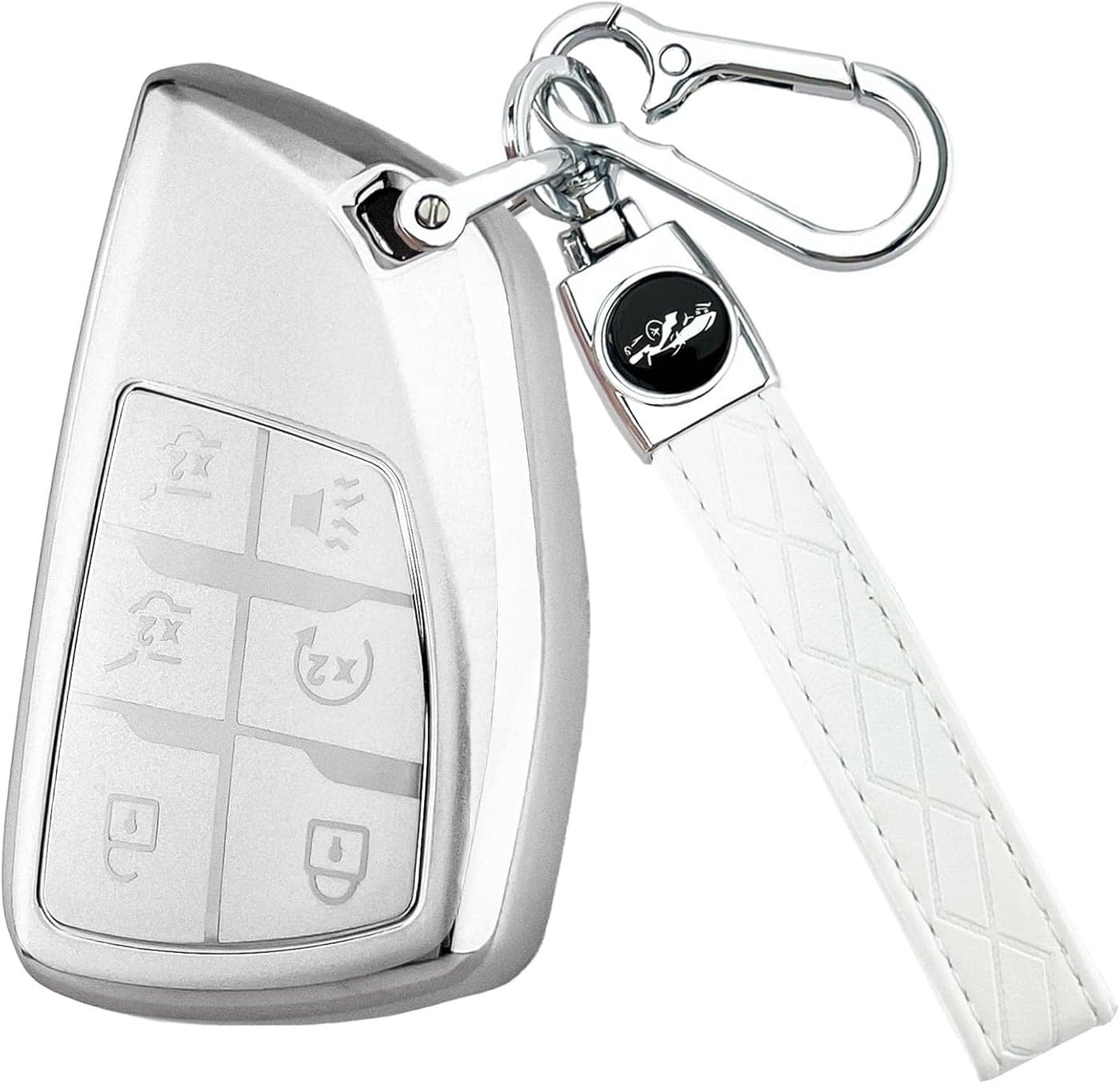 Joouheax Soft TPU Key Fob Cover with Keychain for Chevy 2021-2025 Models