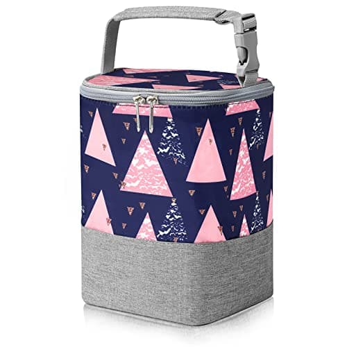 Accmor Breastmilk Cooler Bag Baby Bottle Cooler Bags Insulated Bottle Cooler Tote Bags On The Go Fits 4 Large 8oz Bottles for Nursing Mom Daycare Travel
