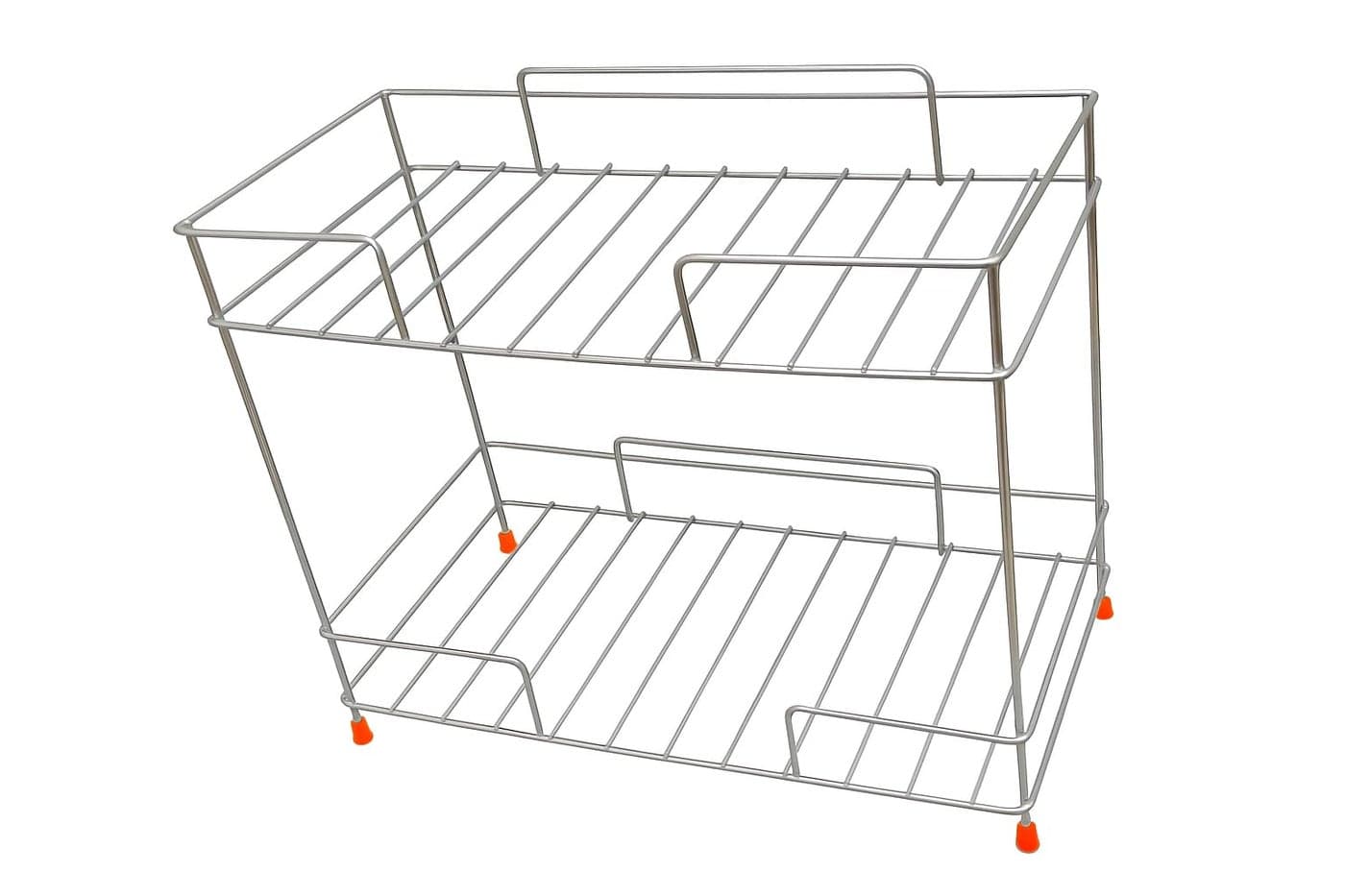Cri8Hub Stainless Steel 2-Tier Kitchen Rack, Spice Tiered Shelf Countertop for Kitchen Pantry Storage Organizer, Shelves Spice rack Dish Rack storage self