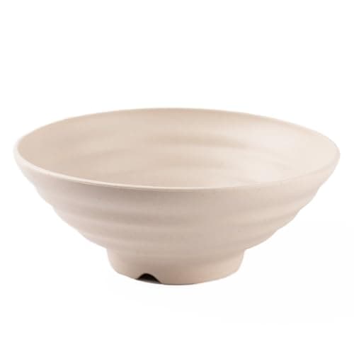 Irida Naturals Planet Friendly Ramen Bowl Set - Lightweight & Unbreakable Microwave Safe Bowl Set, 8" Serving for Kids & Adults, 1100 ml Pack 1 (Soft Beige)