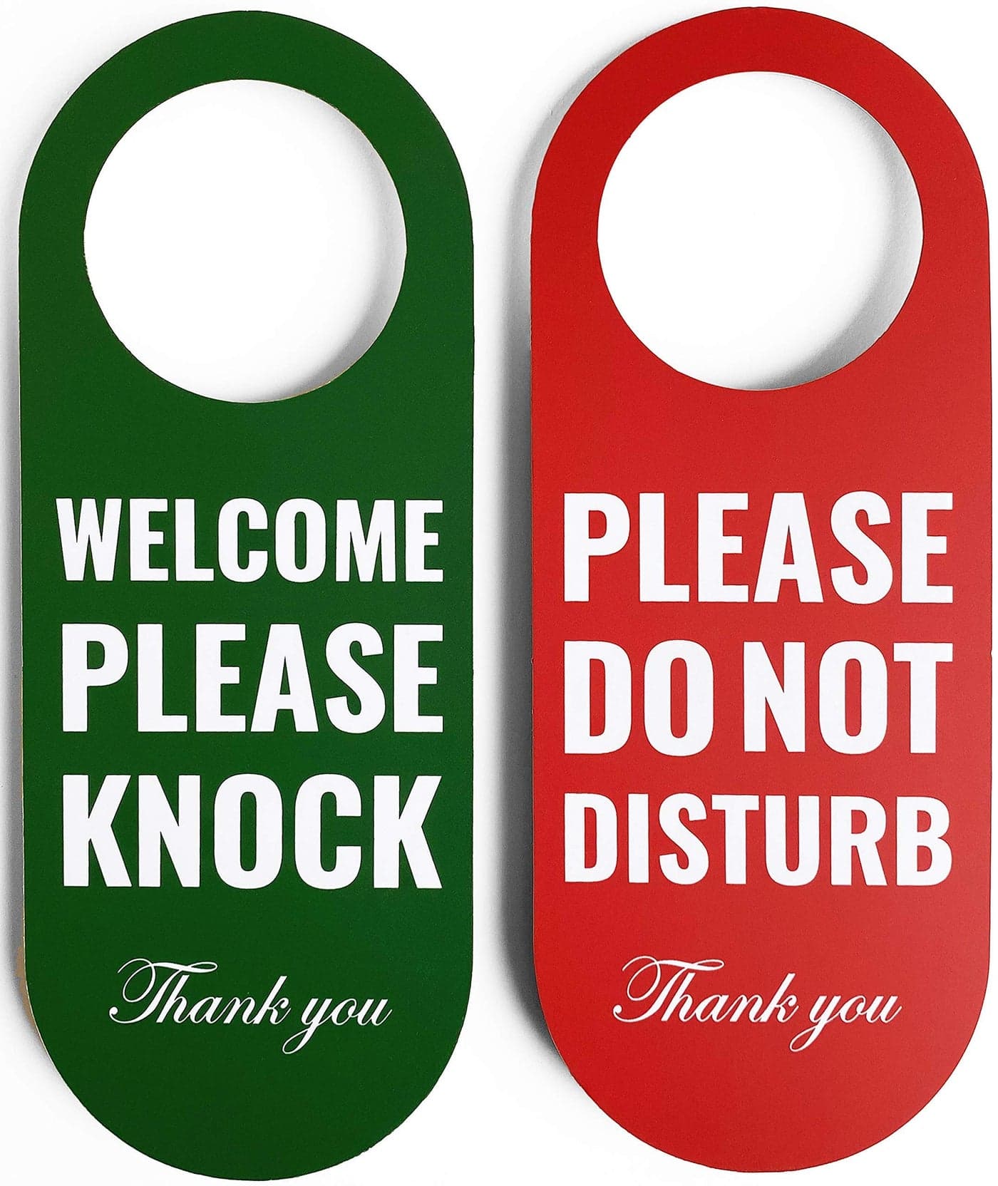 Do Not Disturb Door Hanger Sign 2 Pack GreenRed Double Sided Please Do Not Disturb on Front and Welcome Please Knock on Back Side Ideal for Office Home Clinic Dorm Online Class and Meeting Session