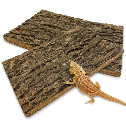 kathson 2PCS Thicker Cork Tile Background Bark 11.8”Lx7.9”Wx0.7”H Reptile Tank Backgroun Terrarium Background Natural Reptile Climbing Mat for Spider Gecko Lizard Chameleon Bearded Dragon Turtle Snake