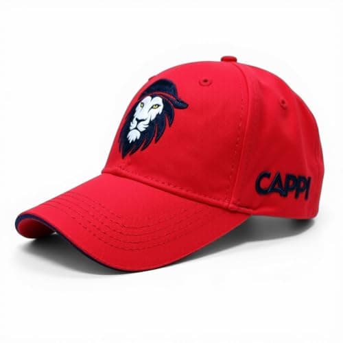 Cappi Premium Cotton Baseball Cap – Adjustable, Breathable & Lightweight | Red | Unisex Fit for Outdoor, Gym, Travel, College