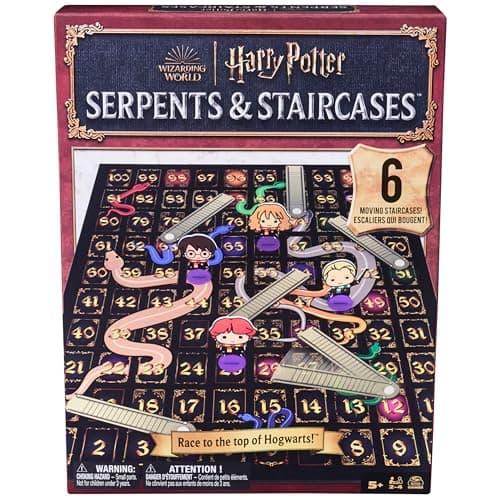 Spin Master Games Wizarding World of Harry Potter Serpents Staircases Classic Game Harry Potter Game for Muggles for Kids Family 14 Players for Ages 5 Up