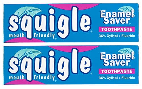 Squigle Enamel Saver Toothpaste Canker Sore Prevention Treatment Prevents Cavities Perioral Dermatitis Bad Breath Chapped Lips 2 Pack
