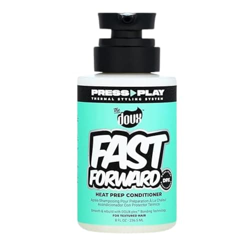 The Doux FAST FORWARD Heat Protectant LeaveIn Conditioner Spray for Curly Hair Bond Repair Detangler with Aloe Pataua Oil Cactus AntiFrizz Heat Protection Spray for Hair 8 oz
