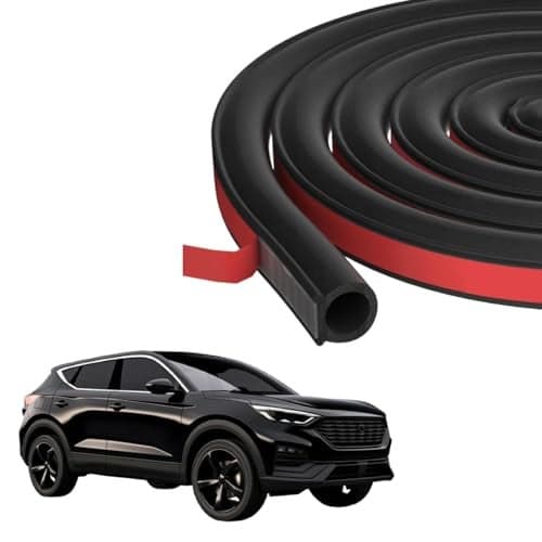 Careopeta 1M D Shape Car Edge Guard Protector Rubber Trim Strip Seal Protector Car Door Noise Reducer Door Seal Beading Sound Proof Automotive Cars Window & Door Seals and Door Sealer for Most Cars