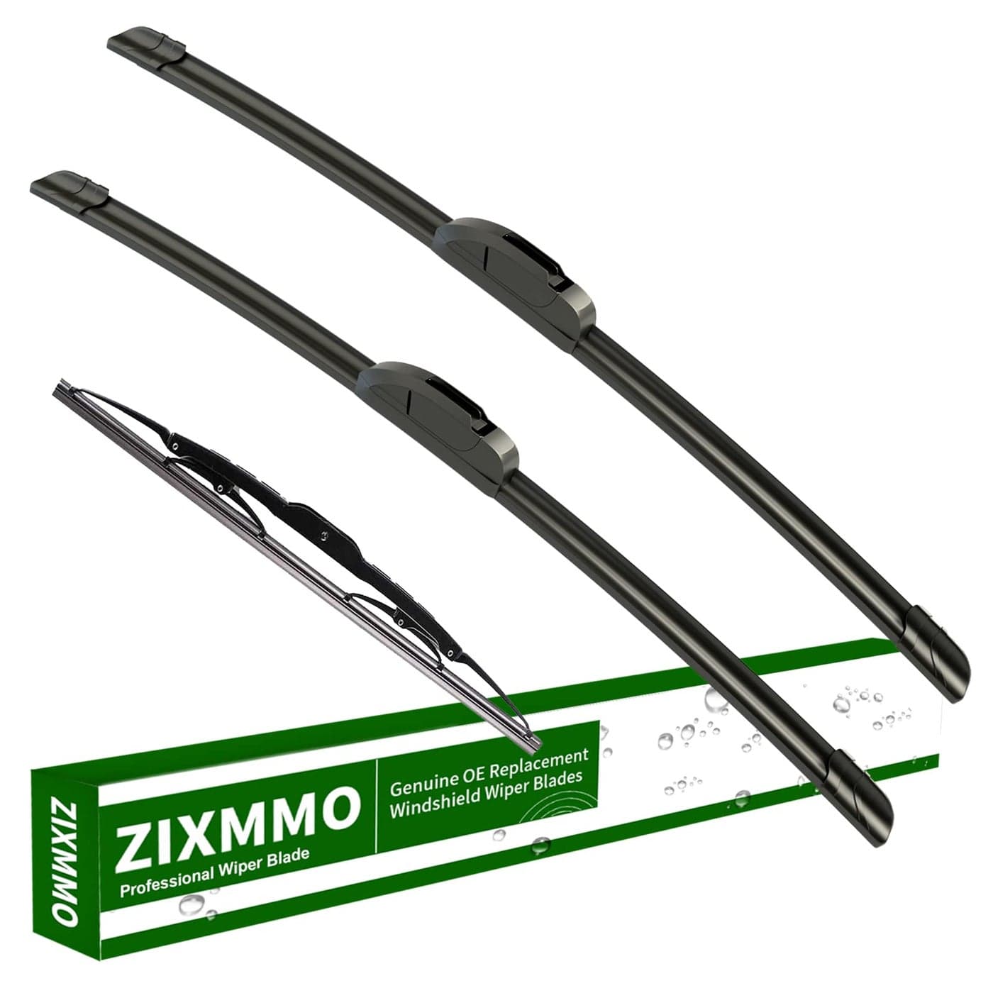 ZIXMMO 2417 windshield wiper blades with 10 Rear Wiper Blades Set Replacement for 2007 2008 2009 2010 2011 2012 Dodge Caliber Original Factory QualityEasy DIY Install Set of 3