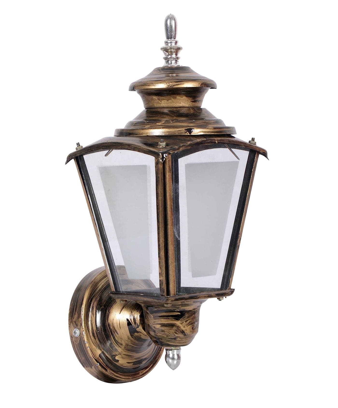 LIODOR Antique Metal Waterproof Outdoor Wall Light - Traditional Design for Staircases, Terraces, Gardens, Boundaries, and Balconies (12.7L x 12.7W x 31H CM)