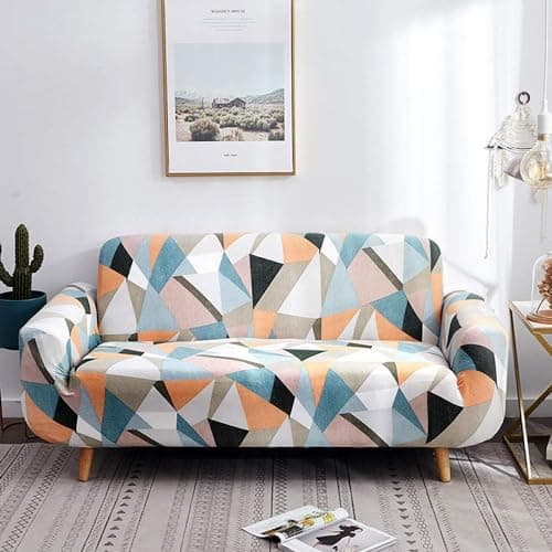 House of Quirk Universal Triple 140 GSM Sofa Cover Big Elasticity Cover for Couch Flexible Stretch Sofa Slipcover (Multi Spectrum, 185-230cm)