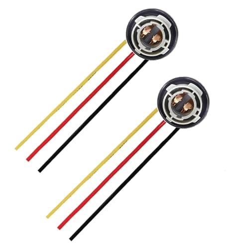 KoiLuvGo 2PCS 1157 LED Bulb Socket Plug 2357 Waterproof Turn Signal Brake Light Tail Light Socket Harness LED Bulb Plug Base Plug Connector Socket 2057 7528 BAY15D Fits Most Cars Trucks SUVs