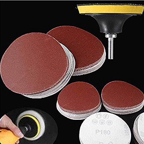 DIY Crafts Pack Of 20 Pcs, 60/120/240/800/1000 Mix, 3 inch Sanding Sander Sandpaper # Grit Round Self Adhesive + Backer Pad + M 10 Dr (Pack Of 20 Pcs, 60/120/240/800/1000 Mix)