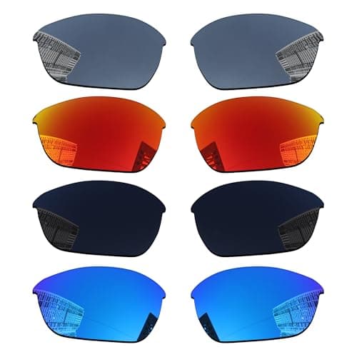 Acefrog 4 Pairs Polarized Replacement Lenses for Oakley Half Jacket 2.0 (OO9144) Sunglasses, Perfectly Fit, Shatterproof, Anti-scratch, Value Pack