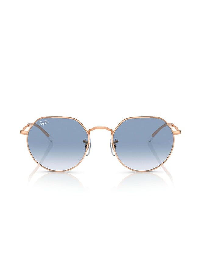 Unisex Jack RB3565 92023F Unisex's Full Rim Irregular Sunglasses - Lens Size: 55 mm
