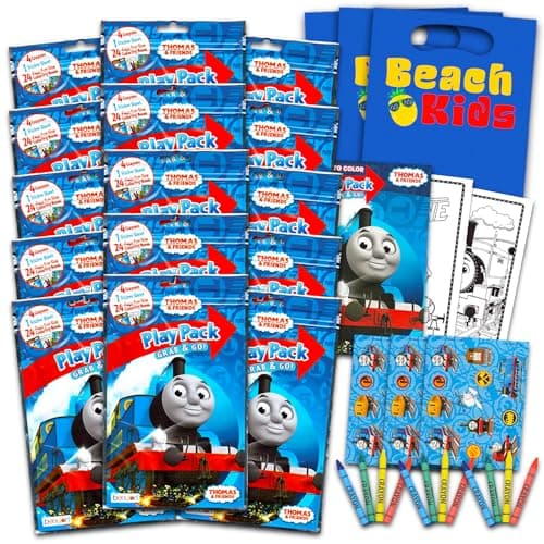Bendon Publishing Set of 15 Kids Play Packs Bundle Fun Party Favors Coloring Book Crayons Stickers Thomas and Friends