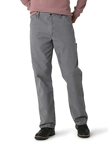 Wrangler Authentics Men's Classic Carpenter Jean, Rock Gray, 34W x 34L