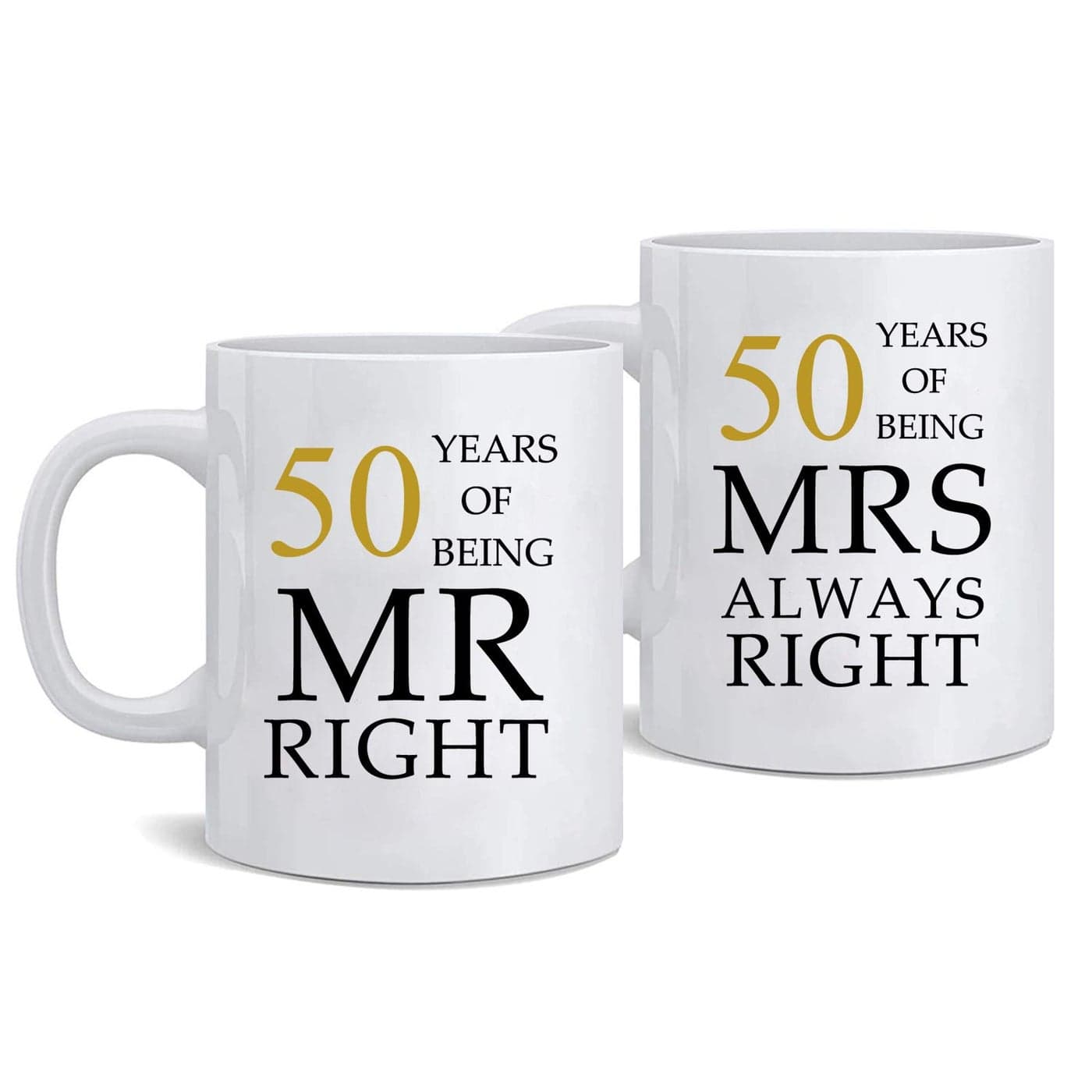 Kwieema 50th Wedding Anniversary for Couples Golden 50th Anniversary for Parents 50th Wedding Anniversary Coffee Mugs Grandparents Couples Mugs 50 Year Parents Anniversary Mug