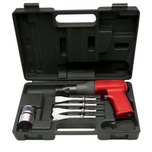 Chicago Pneumatic CP7110 Kit - Air Hammer, Welding Equipment Tool, Construction, 0.401 Inch (10.2mm), Round Shank, Stroke 2.64 in / 67 mm, Bore Diameter 0.75 in / 19 mm - 3200 Blow Per Minute