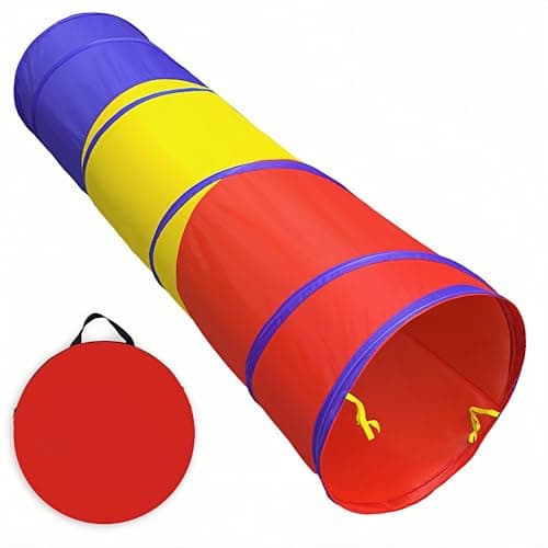 Kids Play Tunnel Tent for Toddlers Colorful Pop Up Crawl Tunnel Toy Tent for Baby Infant Children or Dog Cat Pets Indoor Outdoor Toys for Boy and Girl Backyard Playset