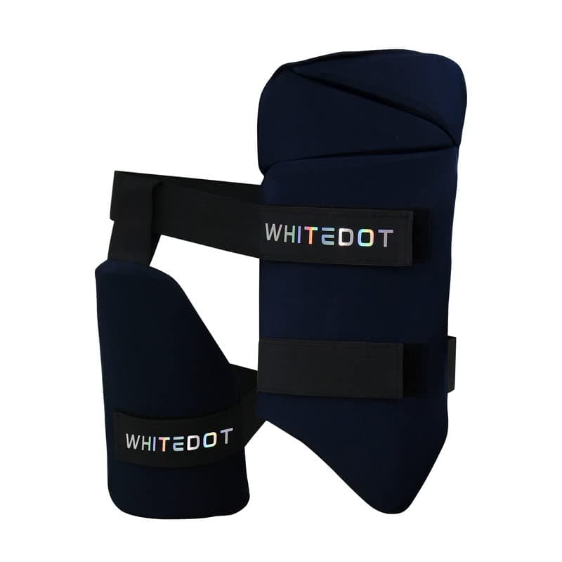 WHITEDOT SPORTS Dot 2.1 Combo Thigh Guard –Protection for Youth Right Hand Batsmen, Black