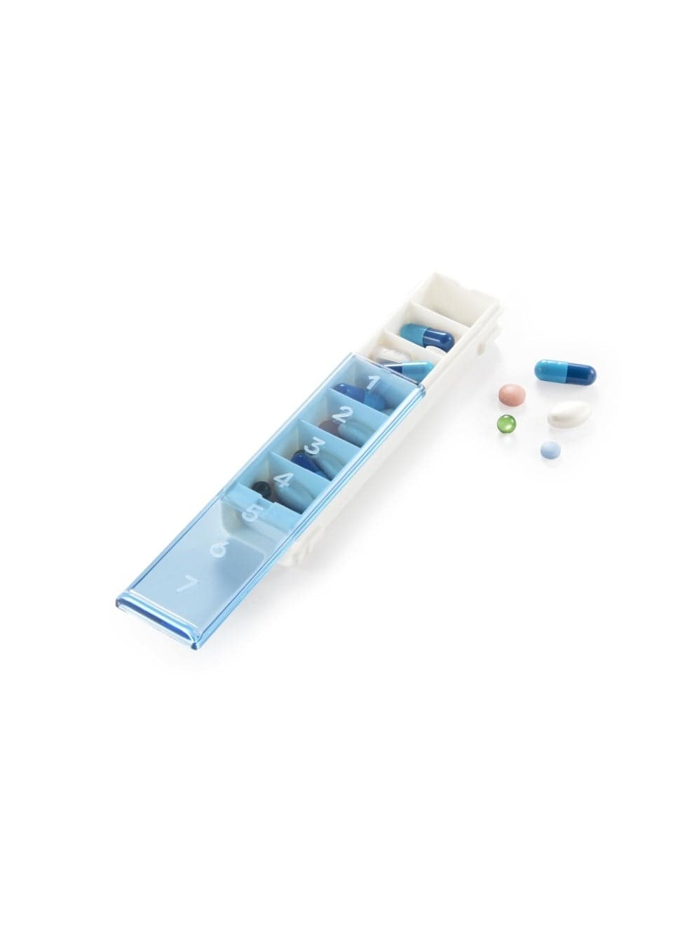 Presto Weekly Pill Organizer – 7-Day Blue Pill Box