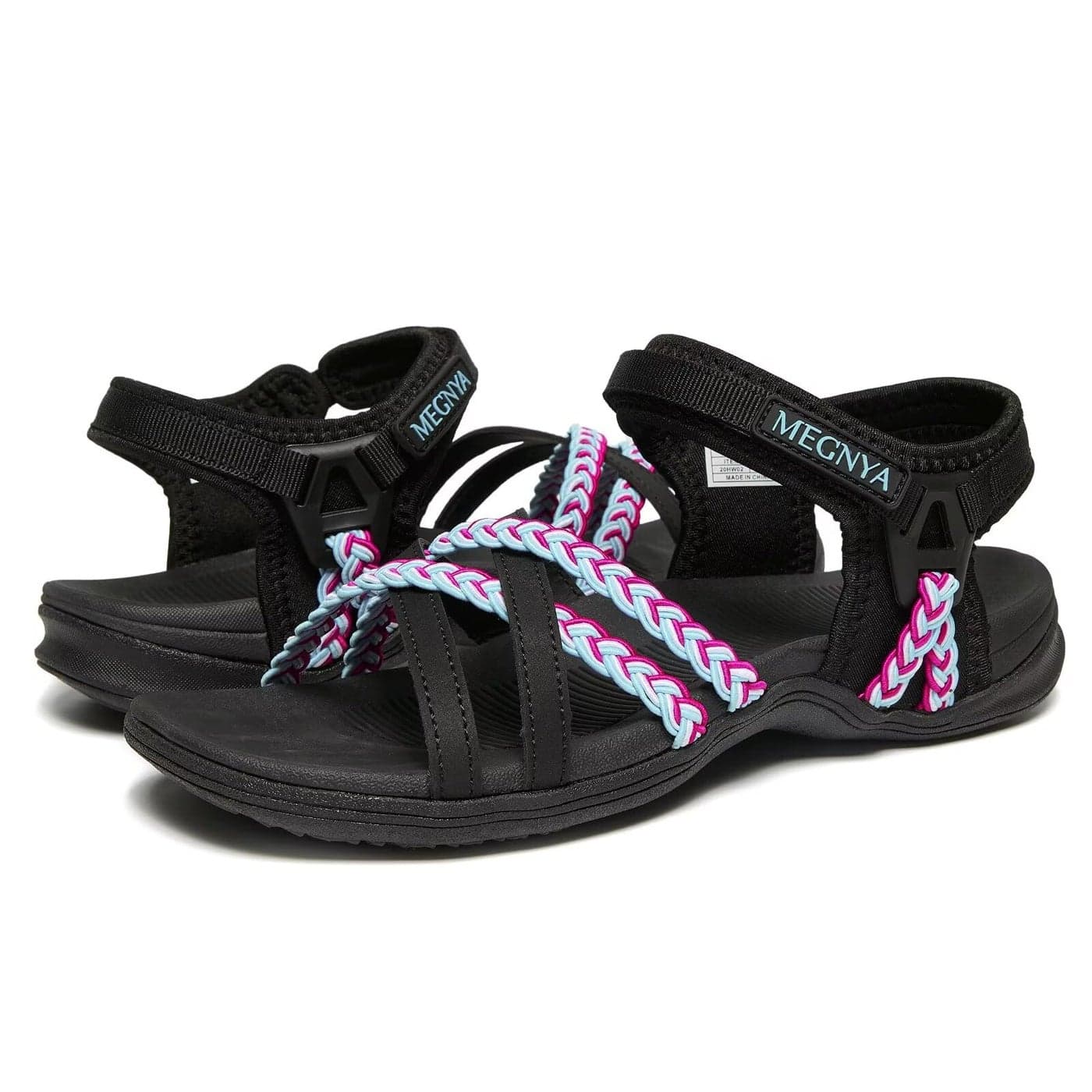 MEGNYA Womens Athletic Walking Sandals Casual Summer Beach Arch Support Walking Sandals Comfortable Cute Slides for Walking Travel Standing Vacation Size 85