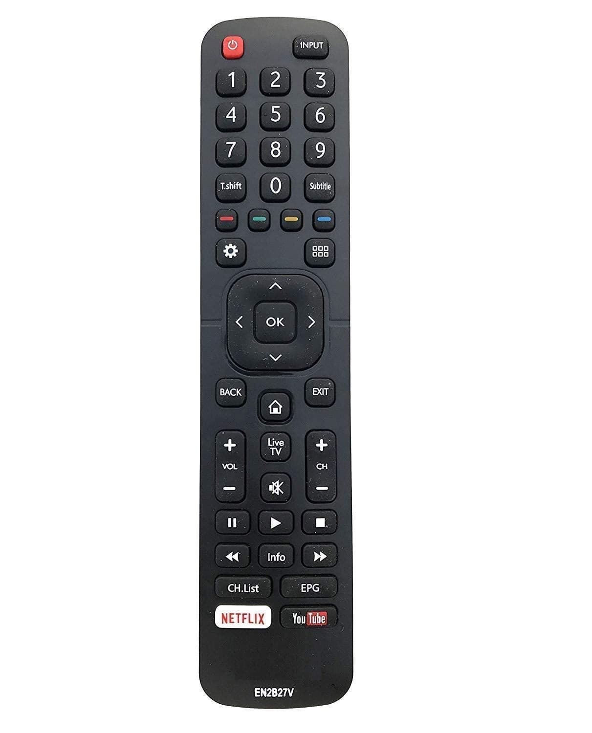 Television Remote Compatible for VU LED LCD HD Tv Remote Control Model No :- EN2B27V