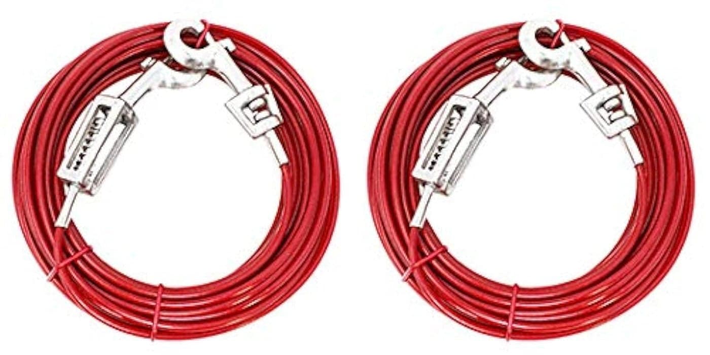 Boss Pet - Prestige 40ft Large Dog Tie Out with Spring (2-(Pack))