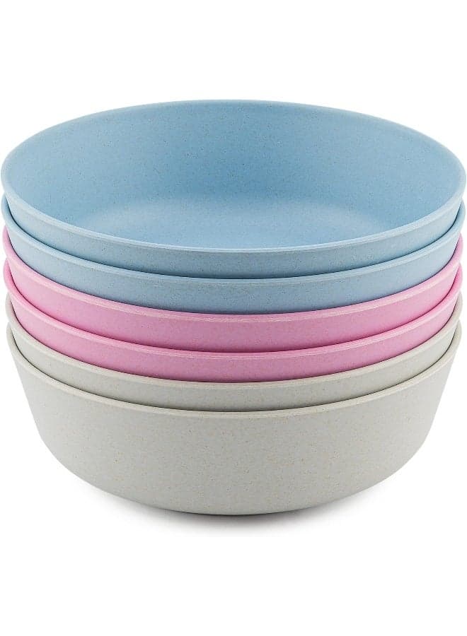 BAMBOO KING Bowls - Set of 6 - 18 oz Dishes for Kids & Adults