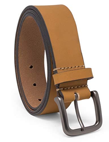Timberland Men's 35mm Classic Buckle Jean Leather Belts, Wheat, 42