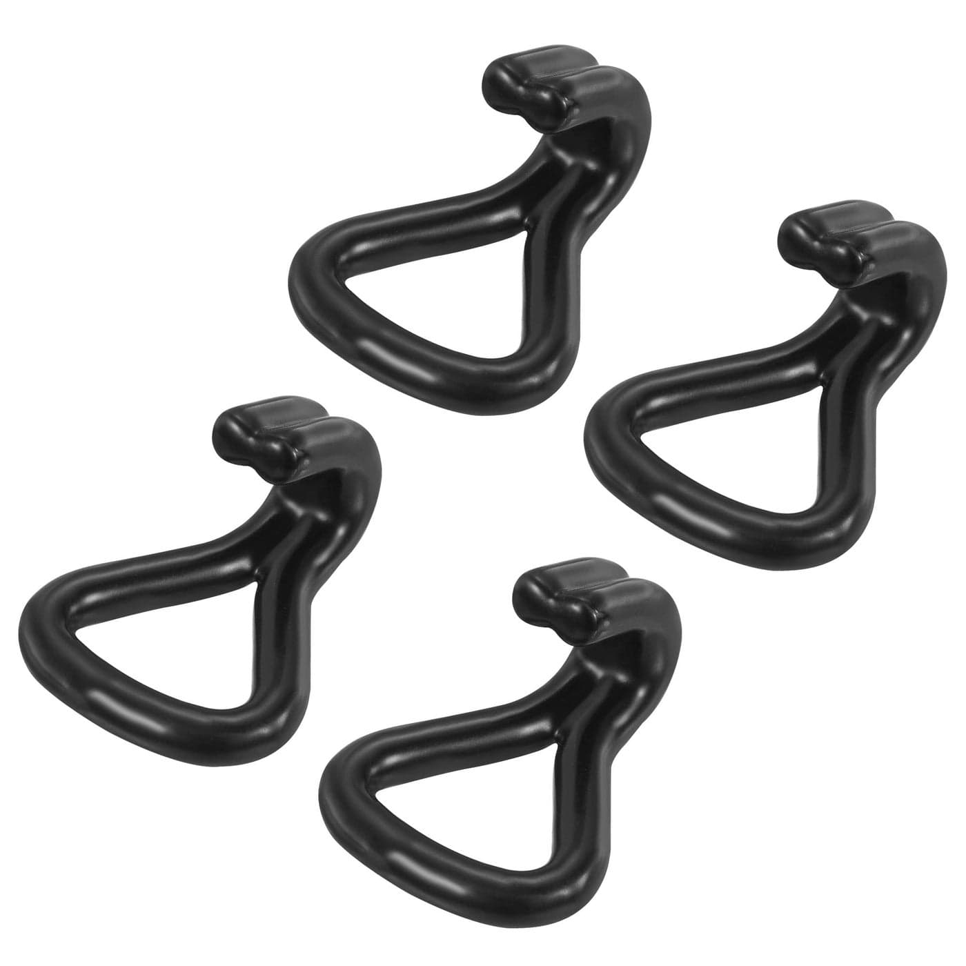 MECCANIXITY Ratchet Double J Strap Hook Load 1763 Lbs for 1 Tie Down Strap Webbing Car Truck Trailer Pack of 4
