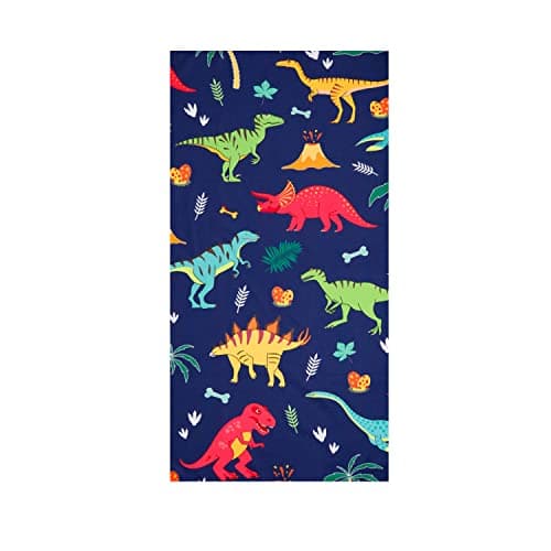 LIVILAN Dinosaur Beach Towel for Kids, Soft Microfiber 30" X 60", Quick Dry, Sand Free, Perfect for Boys Bath, Pool, Travel, Durable Toddler Towel, Ideal Dinosaur Gift