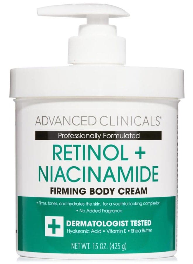 Retinol Body Lotion, Firming & Anti-Aging Moisturizer for Crepey Skin, 15 Oz Retinol Face & Body Cream
