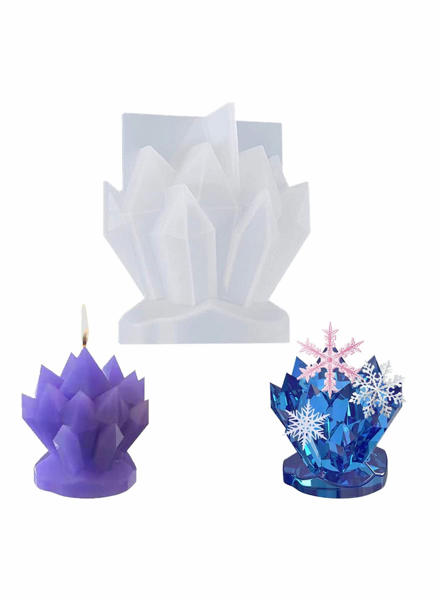 Resin Candle Moulds, Silicone 3D Candle Mold for Epoxy Resin Casting DIY Art Craft Home Decor