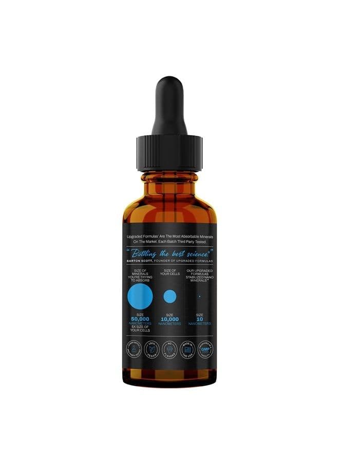 Nano Minerals and Magnesium Liquid Supplement - Deep Sleep, Calm and Stress Support - Vegan, Natural (30 Servings)