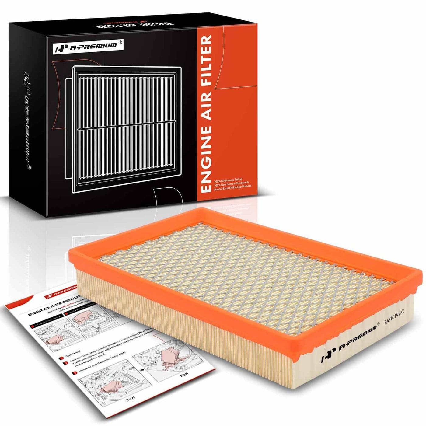 APremium Engine Air Filter Compatible with Chrysler PT Cruiser 2006 2007 2008 2009 2010 Flexible Panel Replace 4891691AA