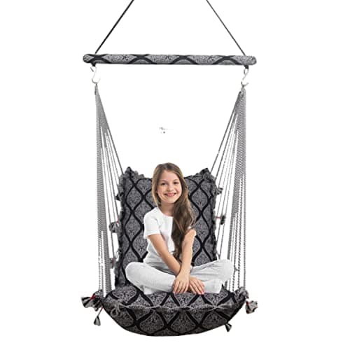 Kkriya Home Decor Swing Jhula Hanging Single Seater Chair for Home | Adult | Balcony (Completely Washable)