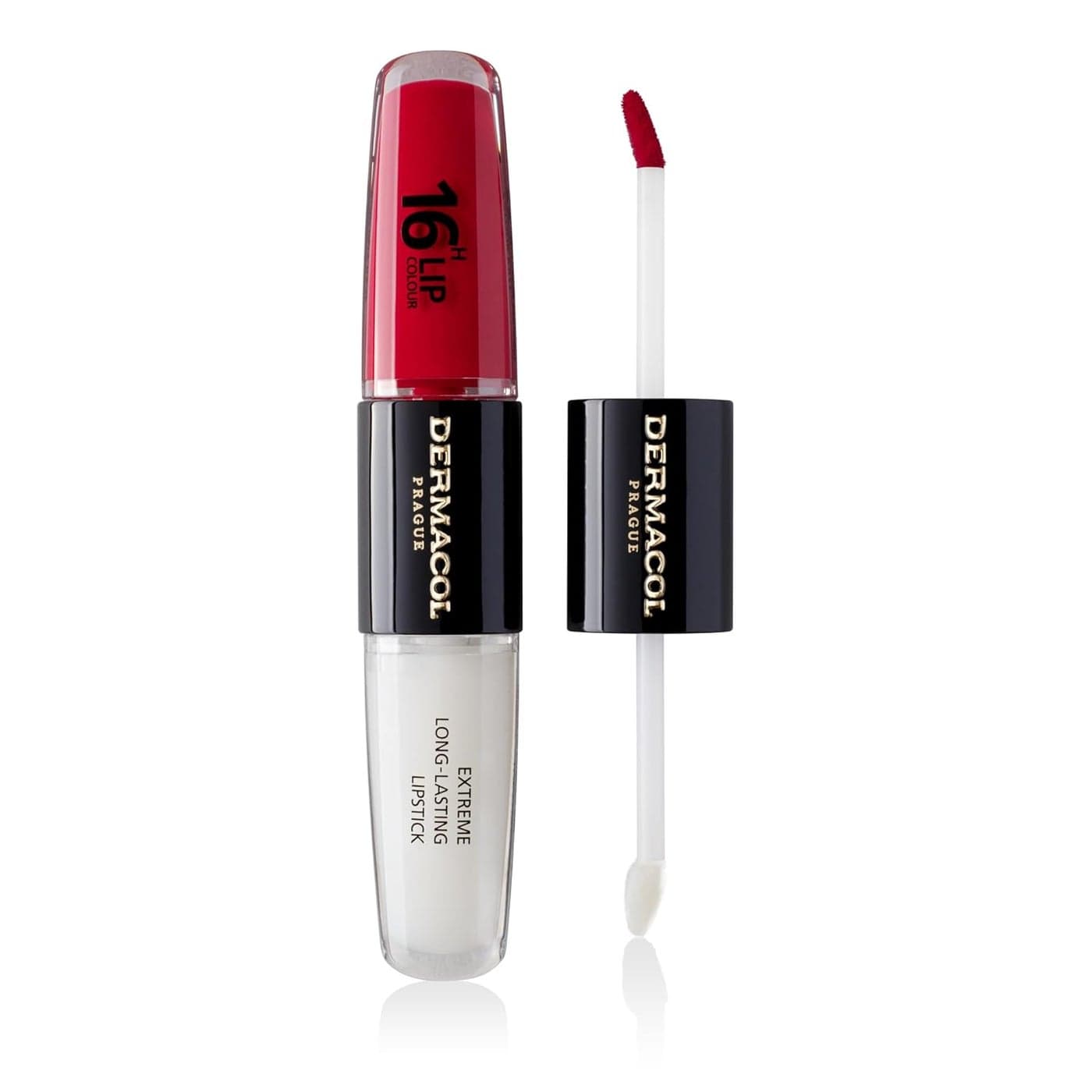 Dermacol NEW 16Hour Lip Colour Highly Pigmented Glossy Lip Stain TwoPhase Lip Plumper Gloss Kissproof Lip Makeup Products with Matte and Glitter Finishn3